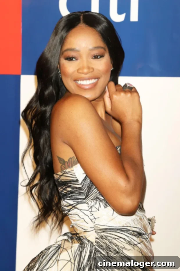 Keke Palmer's Vibrant Orange Hair Lights Up Quarantine Video 2 Keke Palmer before her orange hair transformation.