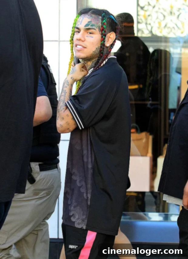 Tekashi 6ix9ine Emerges From Prison With A Striking New Hairstyle 2 Tekashi 6ix9ine