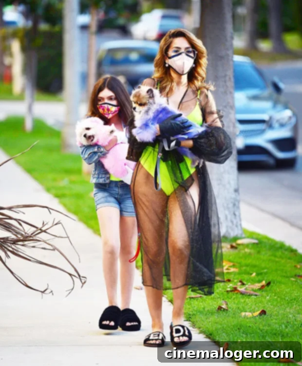 Farrah Abraham Makes a Splash in Lime Green Swimsuit During Dog Walk with Daughter 2 farrah