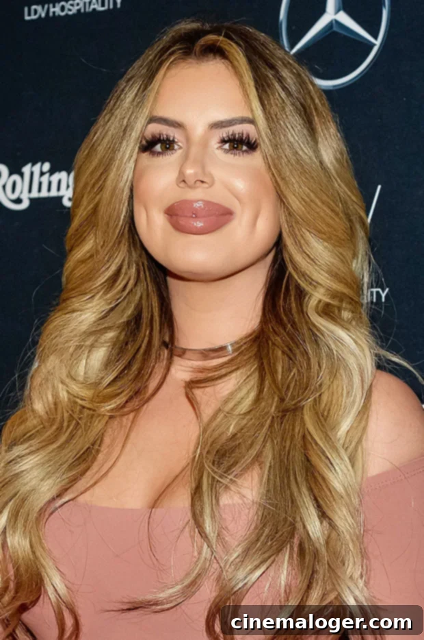 Brielle Biermann Admits Last Year's Giant Lip Fillers Looked Crazy, Now Prefers Smaller Pouts 2 Brielle Biermann with significantly plumped lips in February 2019, prior to her decision to opt for a more natural look.
