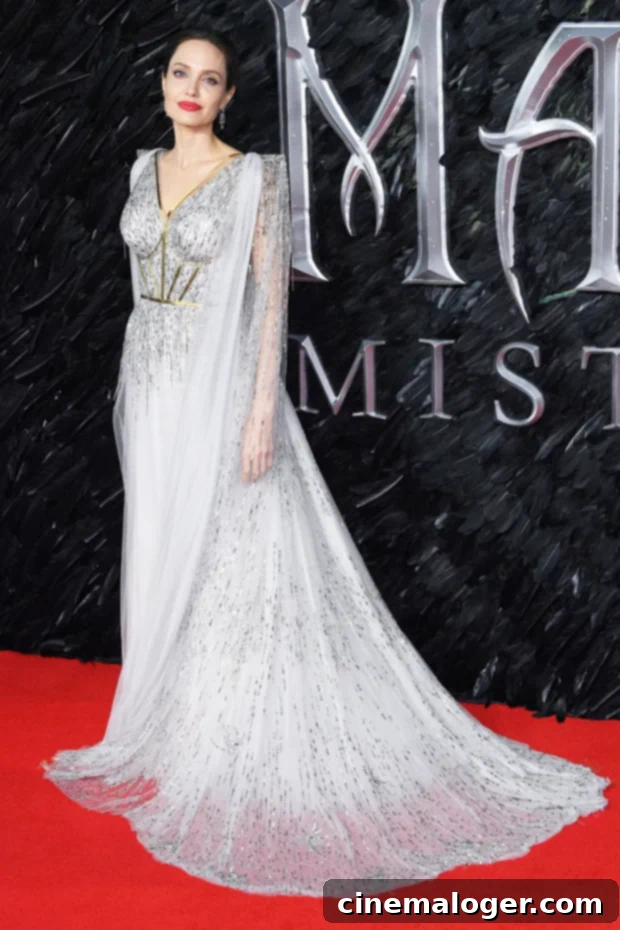 Angelina Jolie's Cinematic Journey: From Action Heroine to Dark Queen and Beyond 3 Angelina Jolie on the red carpet in a stunning black gown, showcasing her refined and powerful fashion sense.