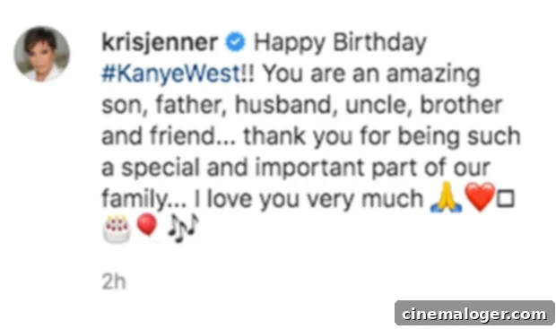 Kanye West Birthday Family Image