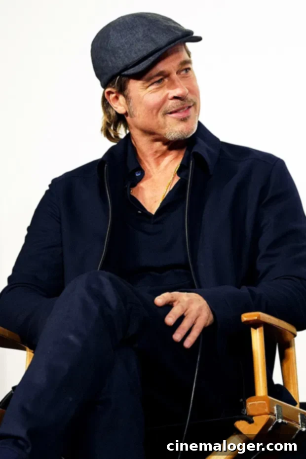 Brad Pitt Rocks George Floyd Sweatshirt at L.A. Protest on His Motorcycle 2 brad pitt