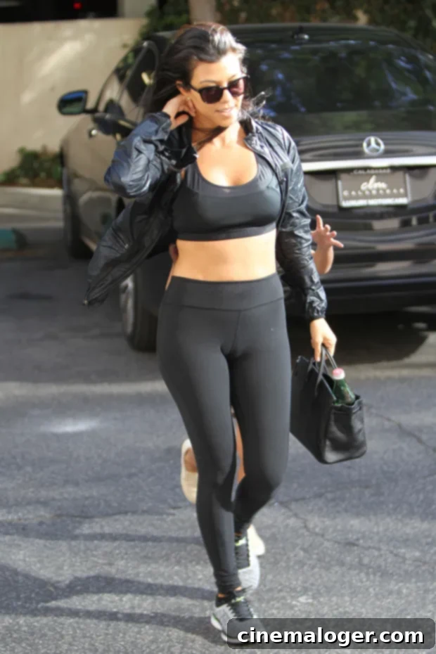 Kourtney Kardashians Intense Home Workout Weights and Sprints 2 Kourtney Kardashian