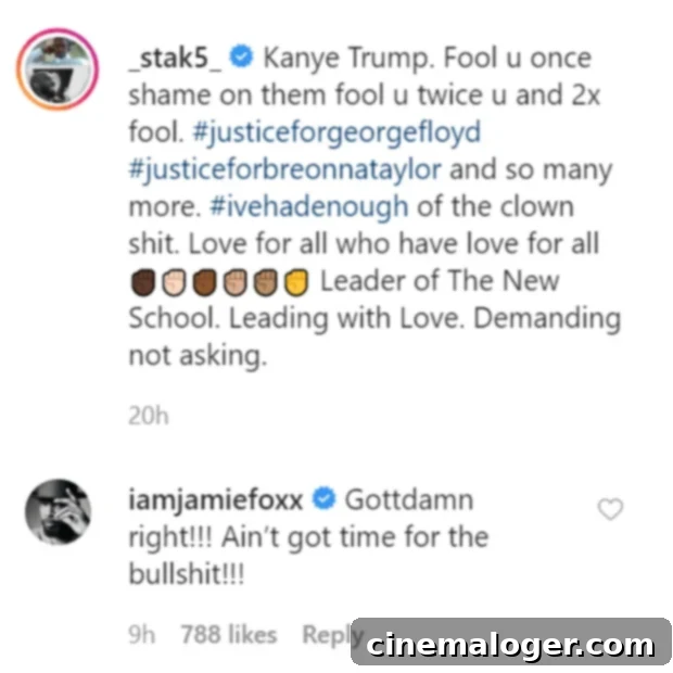 Jamie Foxx Labels Kanye Wests Presidential Bid a Clown Show 2 Stephen Jackson/Instagram