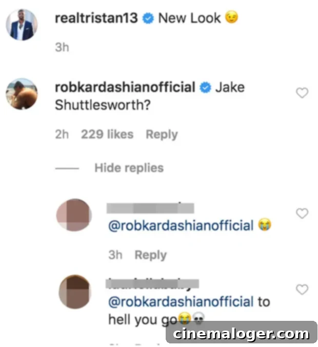 Rob Kardashian Roasts Tristan Thompson's New Instagram Hair 2 Tristan Thompson