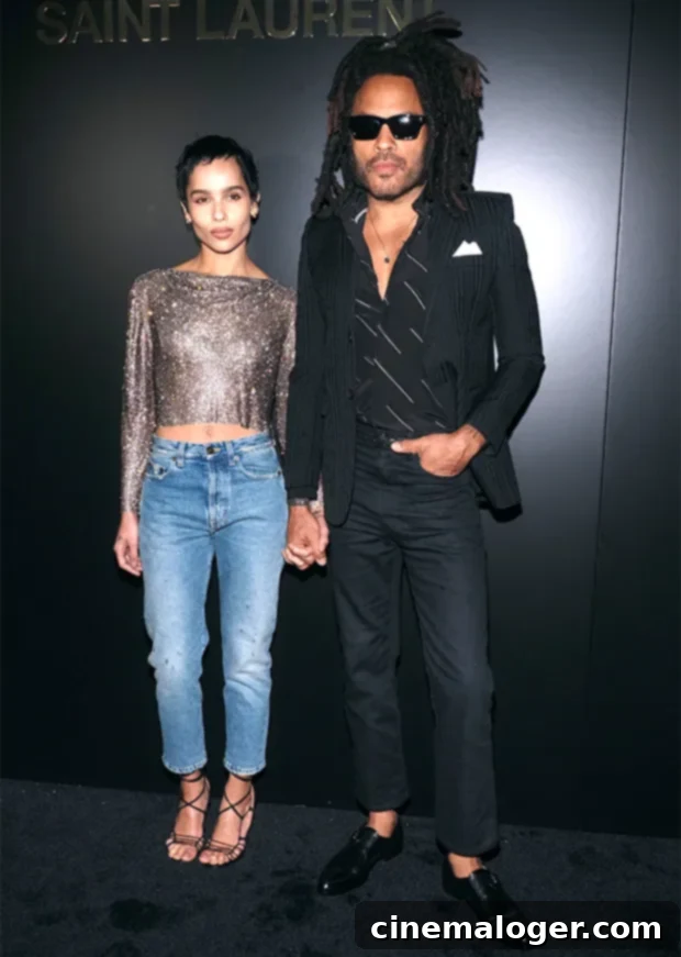 Zoe Kravitz Roasts Dad Lenny Over Shirtless Dog Feeding 3 Zoey and Lenny Kravitz