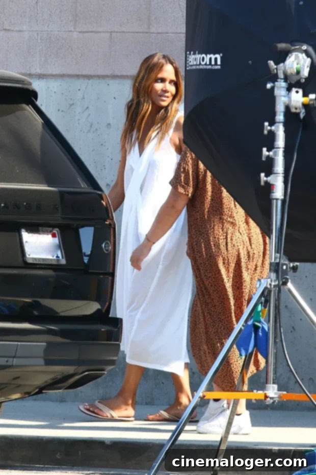 Fifty-Four and Flawless Halle Berry Dazzles in Patterned Mini Dress 3 Halle Berry