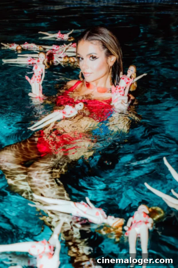 Chelsea Collins Dazzles & Gets Drenched on Set of 'Water Run Dry' Video 2 Chelsea Collins doll in a bath