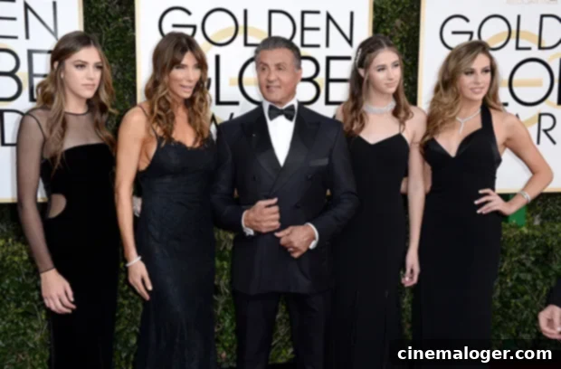 Sylvester Stallone family at Golden Globes