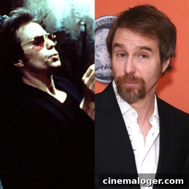 Charlie's Angels: Drew, Cameron, Lucy - 20 Years Later 7 Sam Rockwell then and now