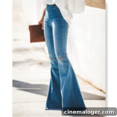 Unlock Endless Legs: 7 Fall Flare Jeans Inspired by Vanessa Hudgens 3 Sidefeel Women Destroyed Flare Jeans