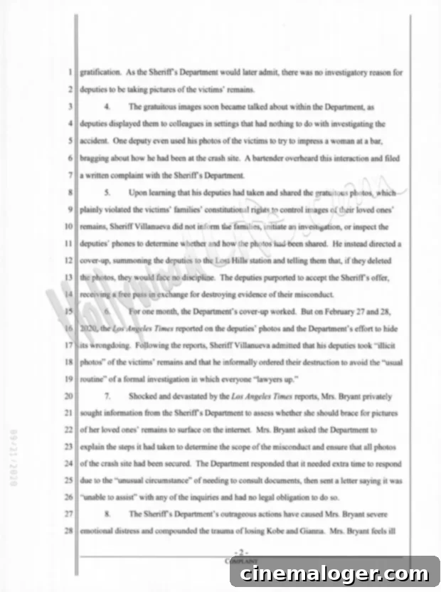 Vanessa Bryant Accuses Deputies of Causing 'Distress' with Kobe and Gigi Death Photos 3 Vanessa Bryant has sued the L.A. Sherrif’s Department