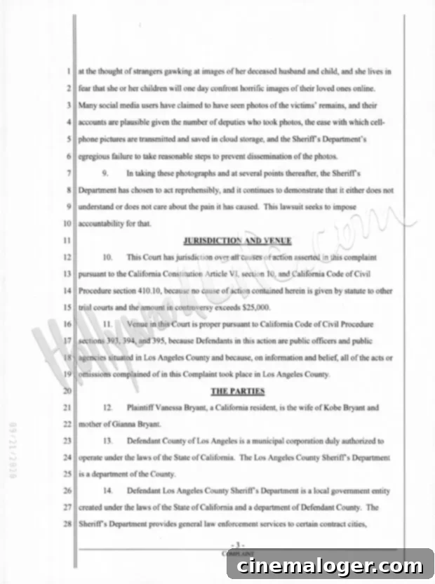 Vanessa Bryant Accuses Deputies of Causing 'Distress' with Kobe and Gigi Death Photos 4 Vanessa Bryant’s lawsuit against the L.A. Sheriff’s Department
