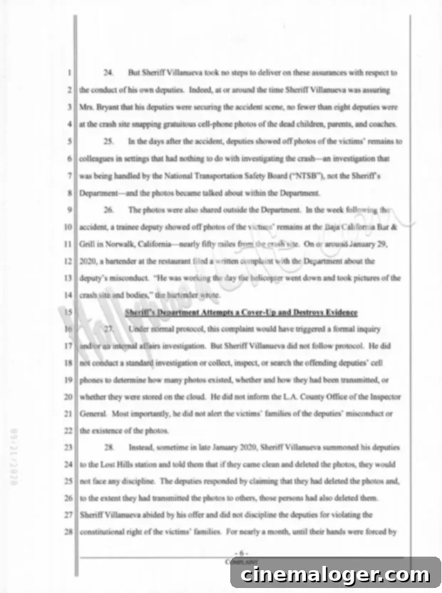 Vanessa Bryant Accuses Deputies of Causing 'Distress' with Kobe and Gigi Death Photos 5 Vanessa Bryant has accused the L.A. Sherrif’s Department of a ‘cover-up.’