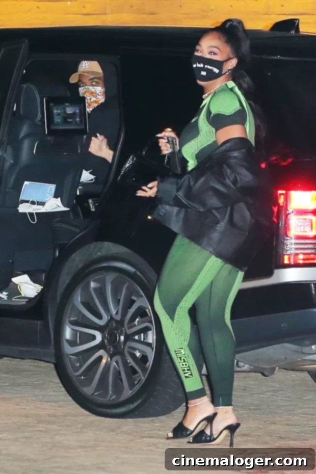 Jordyn Woods and Karl-Anthony Towns Spark Romance Rumors on Tropical Escape 3 Jordyn Woods on a date night with Karl-Anthony Towns, looking stylish and happy.