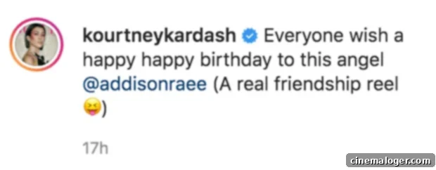 Kourtney Kardashian Praises Real Friendship With Addison Rae On Her 20th Birthday 2 Kourtney Kardashian wishes Addison Rae a Happy Birthday
