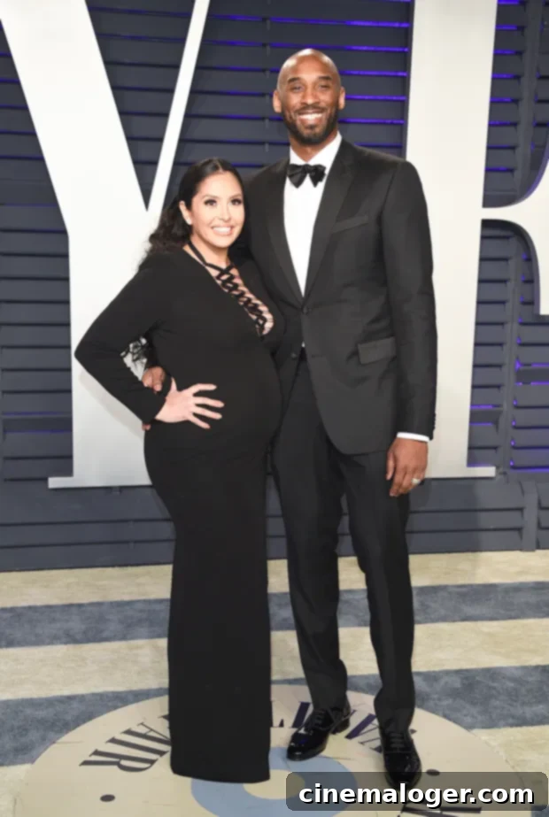 Vanessa Bryant's Lakers Tribute: A Bittersweet Longing For Kobe And Gigi 2 Kobe Bryant and wife Vanessa Laine Bryant at the Vanity Fair Oscar Party