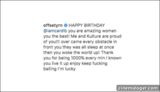 Offset Praises Cardi B as 'An Amazing Woman' on Her 28th Birthday After Party Kiss 2 Offset and Cardi B looking affectionate