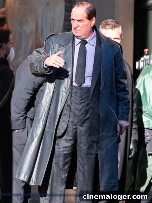 Colin Farrell as The Penguin on the set of 'The Batman'