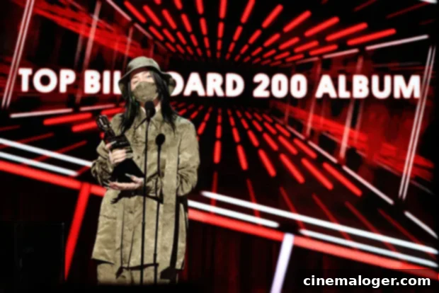 2020 Billboard Music Awards: Billie Eilish & More Among the Winners 2 Billie Eilish accepts the Top Billboard 200 Album award at the 2020 Billboard Music Awards.