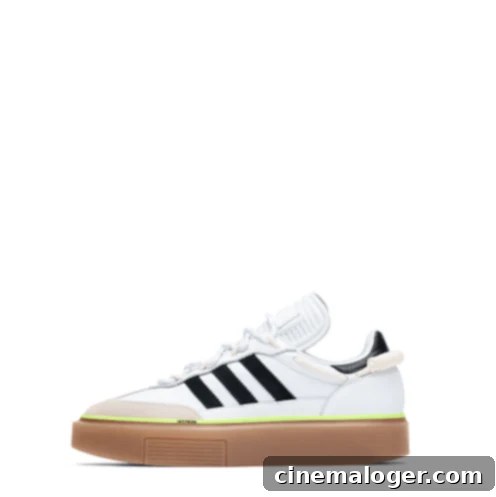 IVY PARK x adidas Drip 2 SuperSleek 72 Shoes in white with transparent platform and yellow accents, showcasing an innovative lacing system that wraps around the heel.