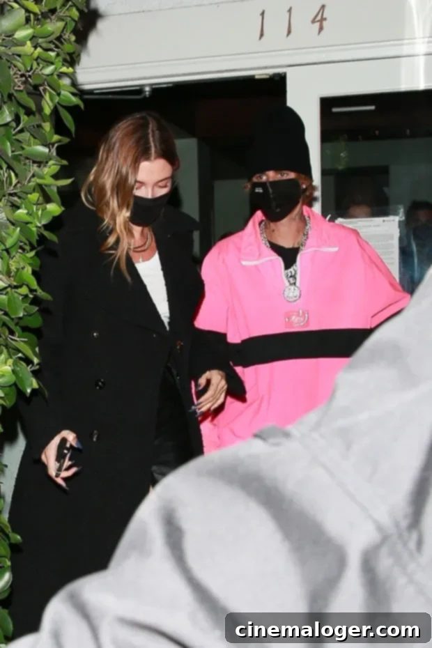 Hailey Baldwin Dazzles in Leather Skirt for Dinner with Justin Bieber, Plus Their Top 10 Date Nights 2 Hailey Baldwin, Justin Bieber