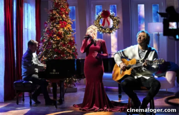 gabby barrett stunning in velvet gown at CMA Country Christmas