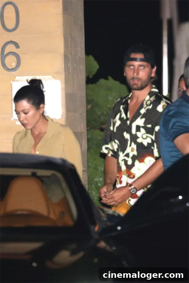 Kourtney Kardashian's Ex Post Ignites Scott Disick Rumors 3 Kourtney Kardashian and Scott Disick enjoy dinner together without the kids at Nobu Malibu, 8/28/20