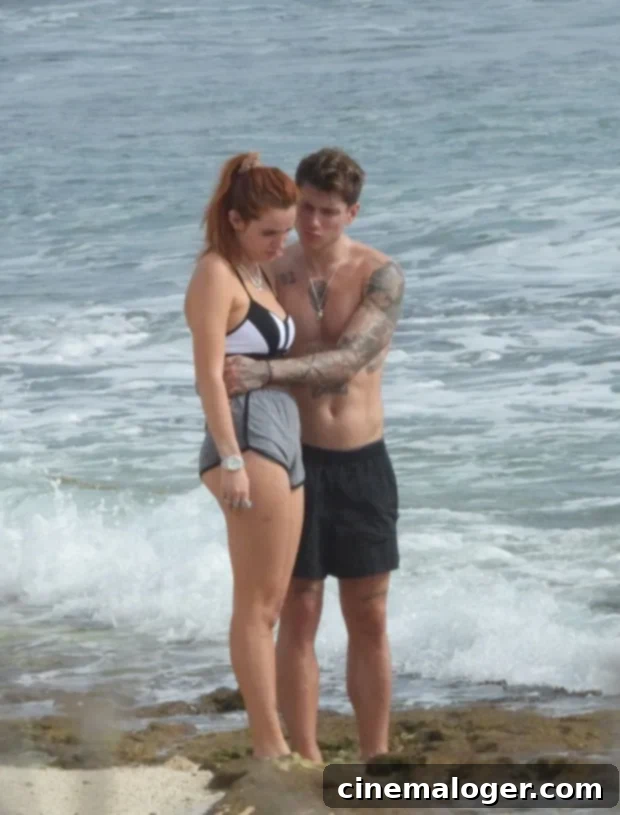 Bella Thorne and Benjamin Mascolo Pack on PDA During Mexico Bikini Workout 2 Bella Thorne and Benjamin Mascolo sharing a hug on the beach in Tulum, Mexico