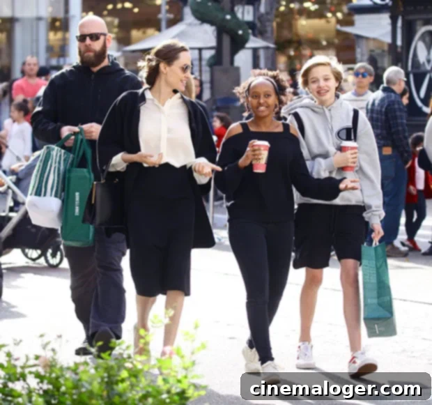 Angelina Jolie Prioritizes Normalcy For Kids Through Shopping 3 angelina jolie zahara