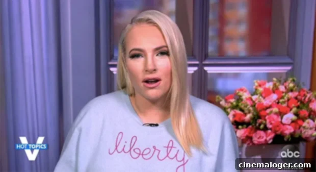 Meghan McCain wearing a 'Liberty' sweater on The View
