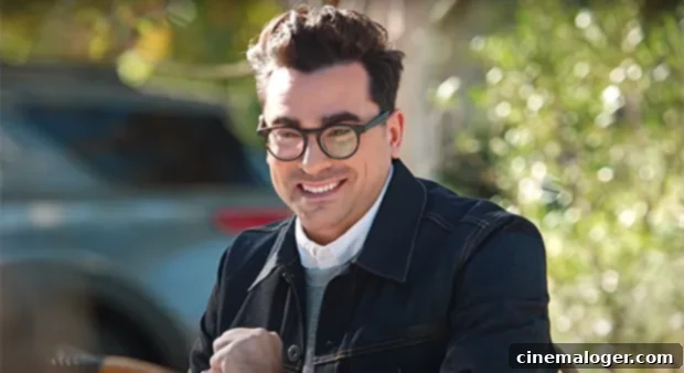 Dan Levy Apologizes For Accidentally Eating One Of The M&Ms In Super Bowl Commercial 2 Dan Levy apologizing to M&M characters in Super Bowl LV commercial