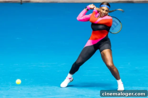 Olympia Williams Quick Witted High Five Prank On Dad 2 Serena Williams competing during her first round at the 2021 Australian Open