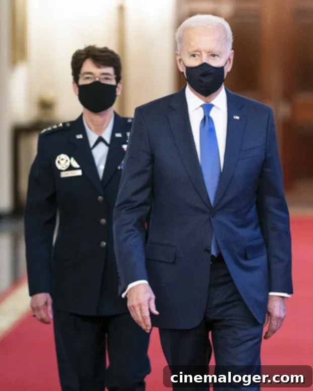Jacqueline Van Ovost: Biden's Groundbreaking General Nominee 2 General Jacqueline Van Ovost and President Joe Biden at her nominating ceremony.