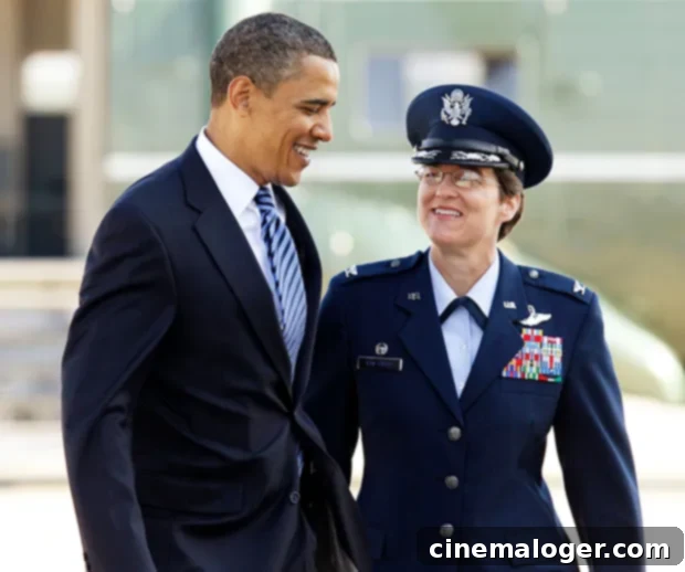 Jacqueline Van Ovost: Biden's Groundbreaking General Nominee 3 General Jacqueline Van Ovost shares a laugh with former President Barack Obama at Andrews Air Force Base.