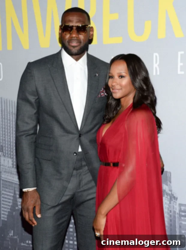 Savannah James Delights Over Hidden Wedding Photo, Igniting Vow Renewal Speculation 2 LeBron James and Savannah Brinson at the premiere of Trainwreck in 2015
