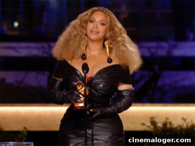 Who Won Big at the 2021 Grammys? Beyoncé, Taylor, Billie and The Full List 2 Beyoncé at the 2021 Grammy Awards, making history.