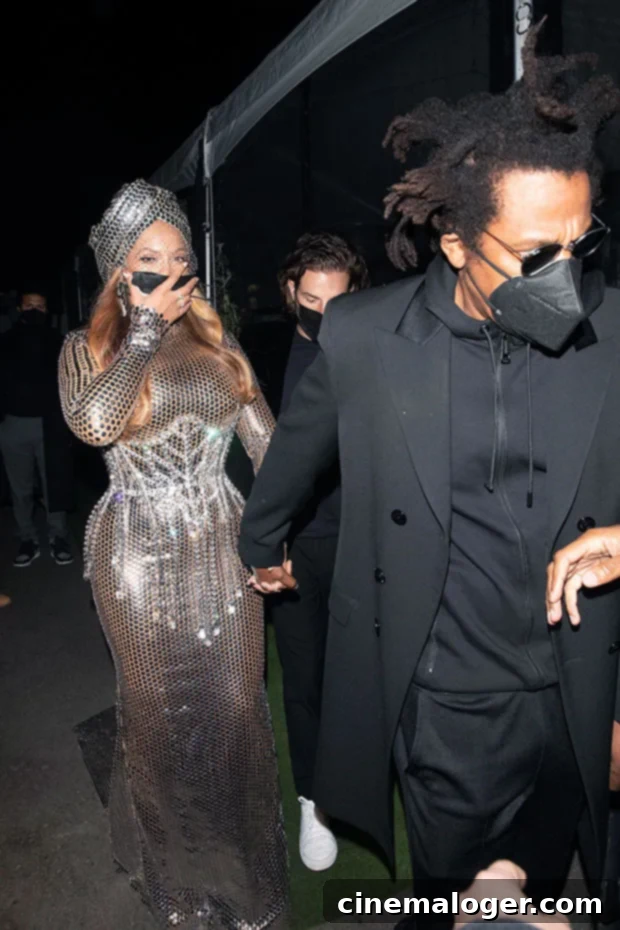 Queen Bey Crowns Historic Grammys Night With Regal Sequined Dinner Look 2 Beyonce Jay Z