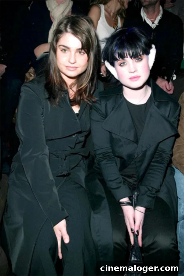 Aimee Osbourne and Kelly Osbourne at the Sean John Autumn / Winter, 2002 / 2003, Fashion Show in New York on February 8, 2003