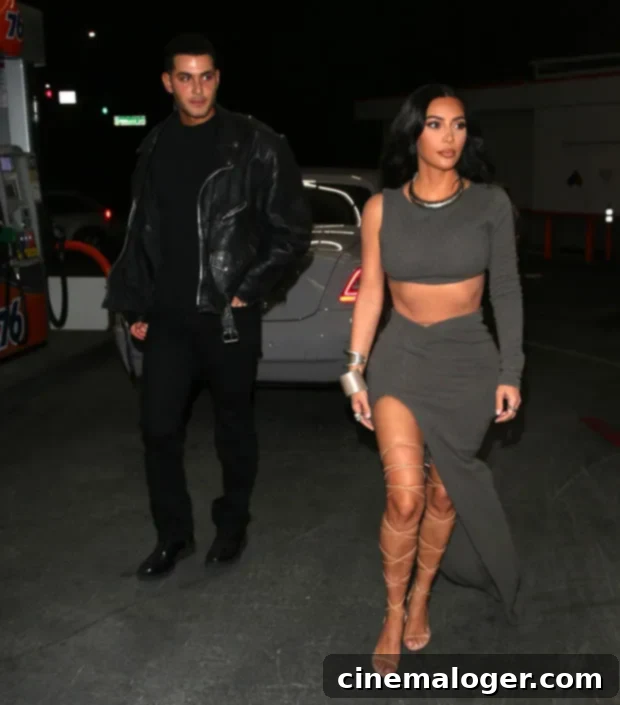 Kim Kardashian and Fai Khadra arrive at Jamie Reuben's birthday party