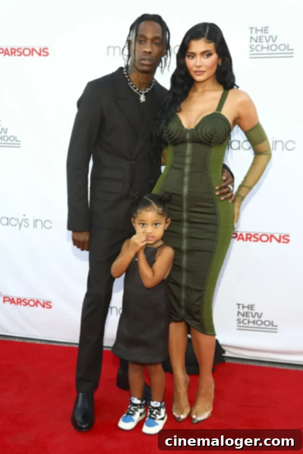Stormi Webster Steals the Show with Kylie and Travis Scott at Parsons Benefit 2 Travis Scott, Kylie Jenner, Stormi Webster