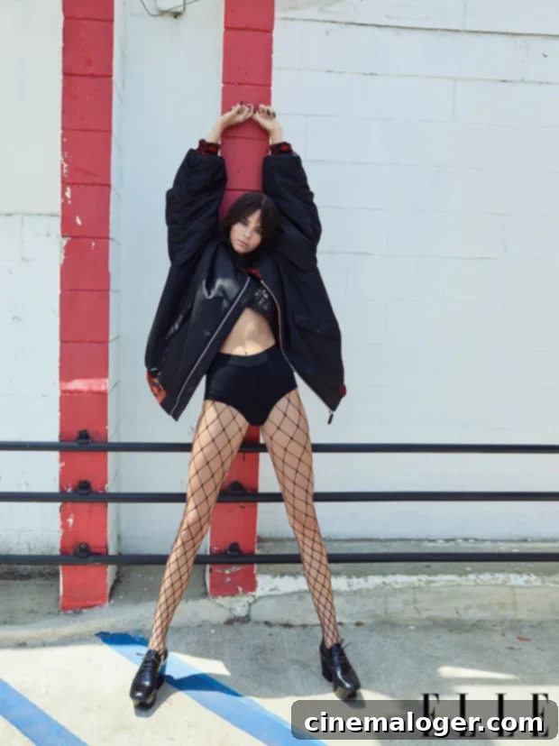 Kendall Jenner Wows in Silver Dress and Bodysuit for New ELLE Magazine Photos 5 kendall jenner