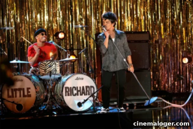 The Silk Sonic Experience: Unpacking Bruno Mars and Anderson .Paak's Highly Anticipated Record 4 Bruno Mars joined Anderson .Paak on stage at the 2021 Grammys to pay tribute to Little Richard during the In Memoriam segment.