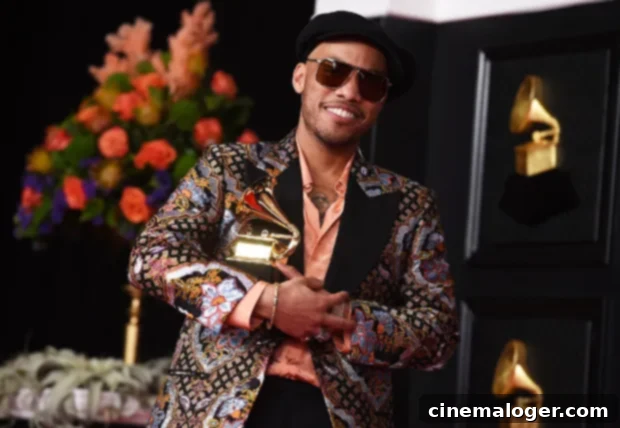 The Silk Sonic Experience: Unpacking Bruno Mars and Anderson .Paak's Highly Anticipated Record 6 Anderson Paak poses in the press room with the award for best melodic rap performance for 'Lockdown' at the 63rd annual Grammy Awards