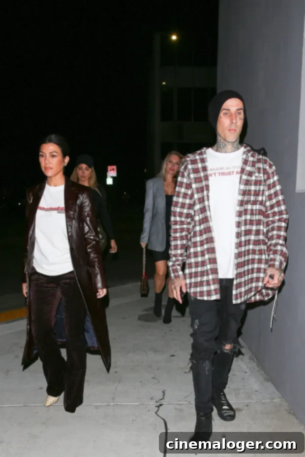 Kourtney Kardashian Unlocks Travis Barkers Healing After Crash 3 Kourtney Kardashian and Travis Barker with friends.