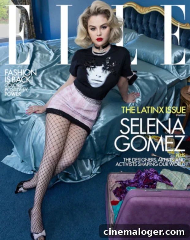 Selena Gomez's Marilyn Monroe Makeover: Blonde Hair & Mini Skirt for Elle Cover 2 selena gomez