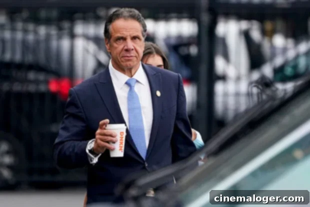 Sandra Lee Moves On: Hand-in-Hand With Ben Youcef As Cuomo Exits 3 Andrew Cuomo prepares to board a helicopter after announcing his resignation.