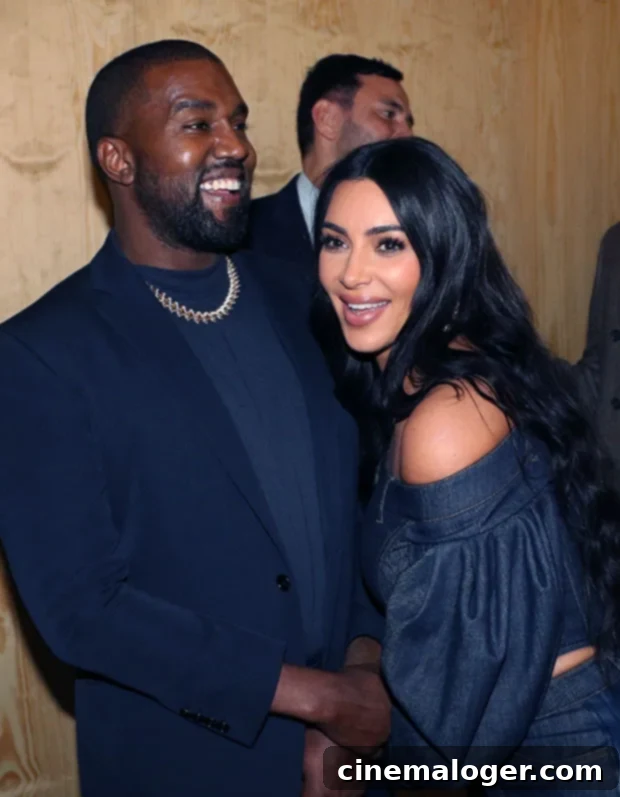 Kim and Kanye leaving Donda event together