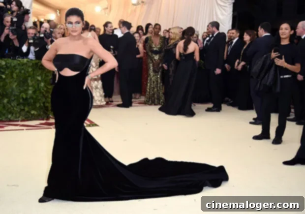 Pregnant Kylie Jenner Sits Out Met Gala, Revisits Iconic Looks 3 Kylie Jenner at the 2018 Met Gala wearing Alexander Wang.